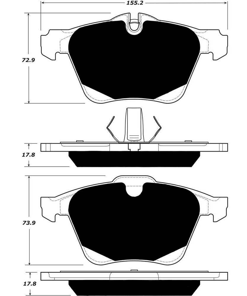 Porterfield Brake Pads for 2013 JAGUAR XJ/XJL 5.0L