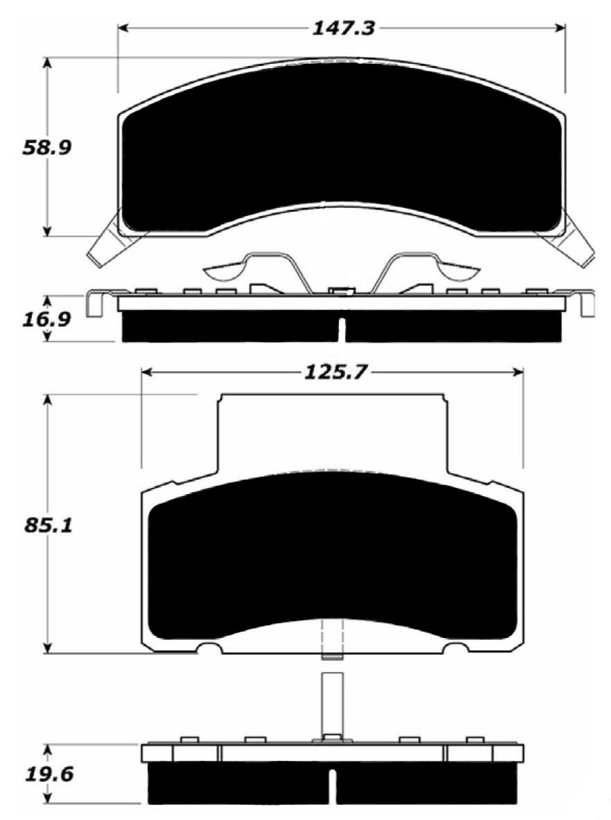 Porterfield Brake Pads for 1994 CHEVROLET C3500 2WD DRW Rear Drum