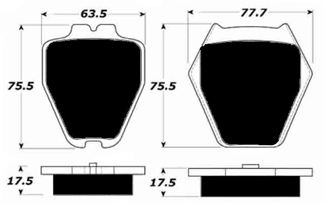 Porterfield Brake Pads for 2000 AUDI A6 Quattro - 4.2L V8