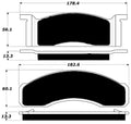Porterfield Brake Pads for 1973 FORD MUSTANG V8 w/Front Discs exc. 302 2 Barrel