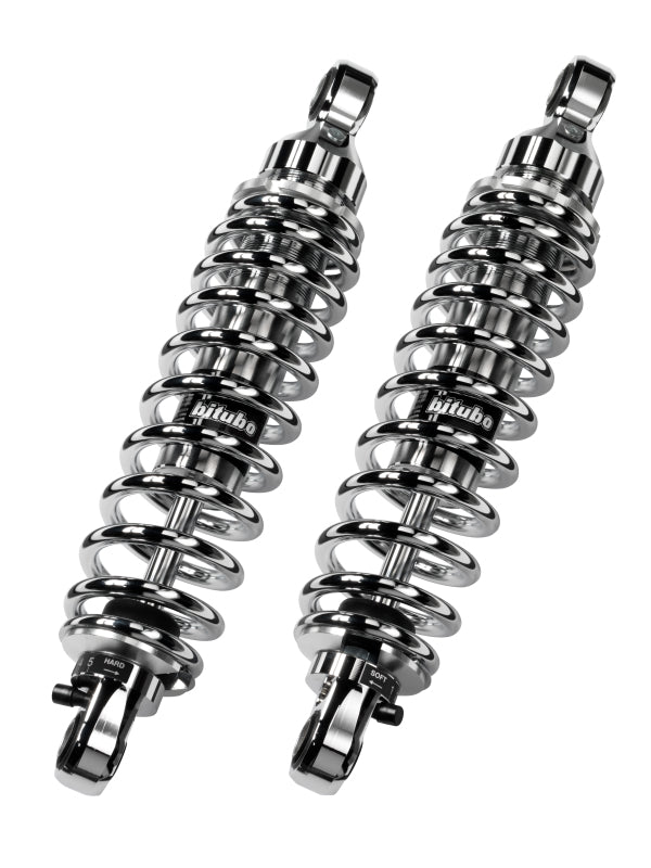 Bitubo Suspension Bitubo WME0 Twinshocks Adjustable: Spring Preload, Rebound, Length 351mm, Chrome Edition G0024WME03