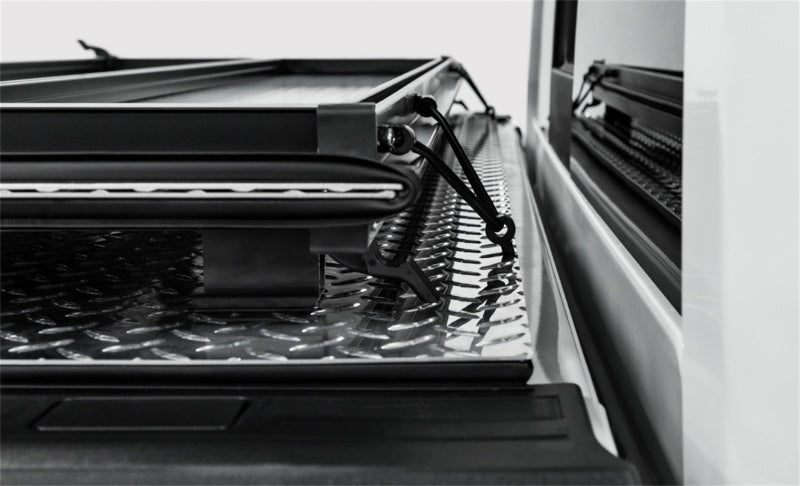 Access LOMAX Tri-Fold Cover Black Urethane Finish 2020 Jeep Gladiator - 5ft Bed (w/ Trail Rail) B3070029
