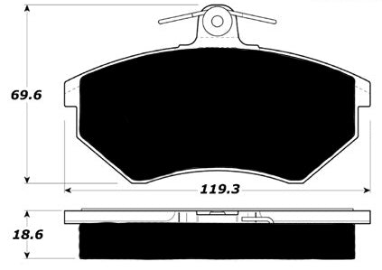 Porterfield Brake Pads for 1992 AUDI 90 Quattro 20 Valve 256mm Front Disc