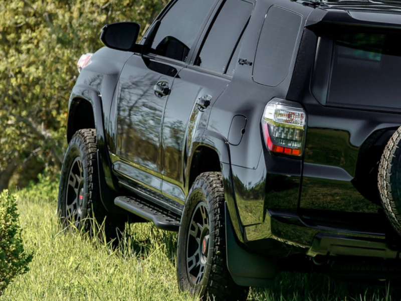 Cali Raised LED Cali Raised 10-24 Toyota 4Runner Step Ed Bolt On Rock Sliders - Kick Out/BedLiner Filler Plate/Liner CR2686