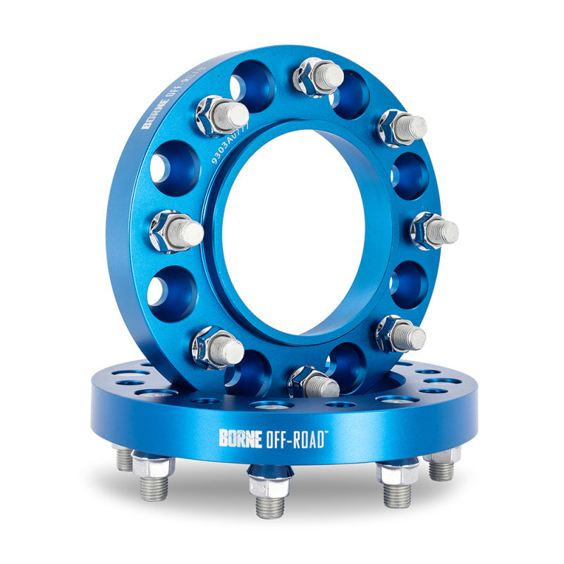 Borne Off-Road Wheel Spacers 8x180 124.1 25 M14 Blue BNWS-009-250BL