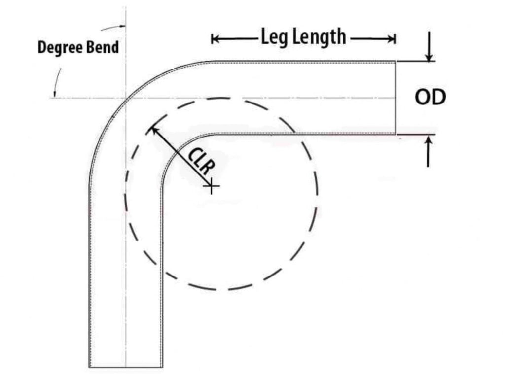 HPS Performance Products HPS 3" OD 120 Degree Bend 6061 Aluminum Elbow Pipe Tubing 16 Gauge w/ 3" CLR