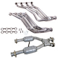 BBK 79-93 Ford Mustang 5.0L 1-3/4 Long Tube Headers w/High Flow Catted X-Pipe (Silver Ceramic) 15943