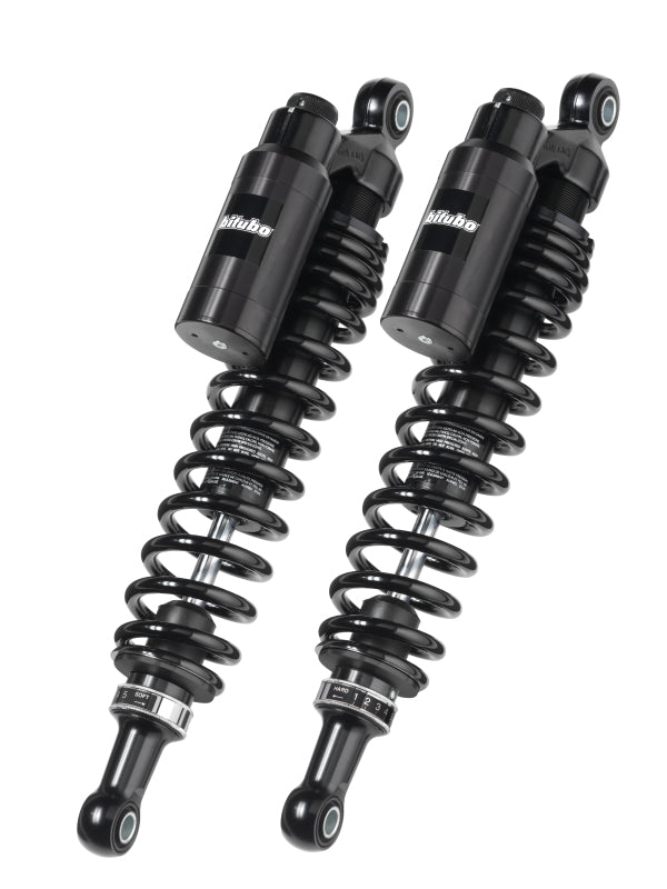 Bitubo Suspension Bitubo WMT0 Twinshocks Adj.: Spring Preload, Reb., Comp., Length 390mm, Piggyback Tank Dark Edition G0023WMT02V2