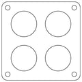 Cometic Gasket Cometic Holley Dominator 4-Hole .060in Fiber Carburetor Gasket - 2.00in Holes C15314FC