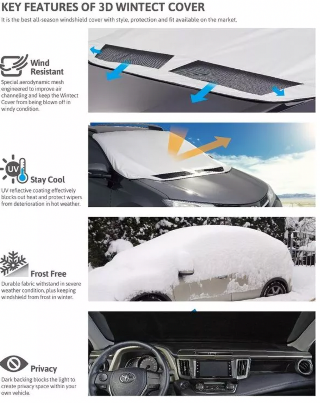 3D MAXpider Size E 3D Wintect Windshield Cover B014KOZ0L0