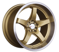 XXR 555 Wheel Hyper Gold / Machined Lip 17x8 +35 5x100,5x114.3