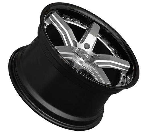 XXR 569 Wheel Silver / Gloss Black Lip 18x10 +35 5x4.5