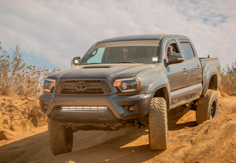 Cali Raised LED Cali Raised 05-15 Toyota Tacoma Low Profile Led Ditch Light Brackets Kit W/ Blue Backlight - Small CR2865
