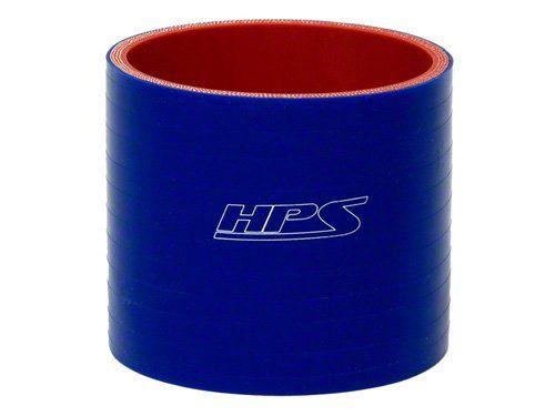 HPS 4" ID, 3" Length, Silicone Straight Coupler Hose, High Temp 4-ply Reinforced, 102mm ID, Blue