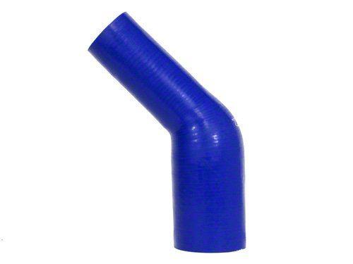 HPS 2-1/4" - 2-1/2" ID, Silicone 45 Degree Elbow Reducer Coupler Hose, High Temp 4-ply Reinforced, Blue, 57mm - 63mm ID