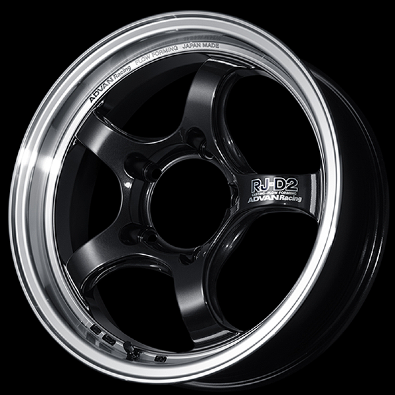 Advan RG-D2 17x7.5 / +30 Offset / 4x98 / 58mm Bore / Machining and Black Gunmetallic YAT7F30SBG