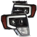 AlphaRex 09-14 Ford F-150 PRO-Series Projector Headlights Plank Style Black w/Activ Light/Seq Signal 880199 *Discontinued