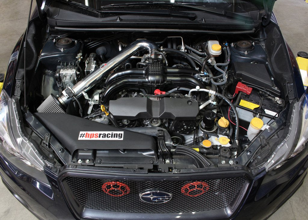 HPS Shortram Air Intake Kit 2013-2017 Subaru Outback 2.5L Non Turbo, Includes Heat Shield, Blue