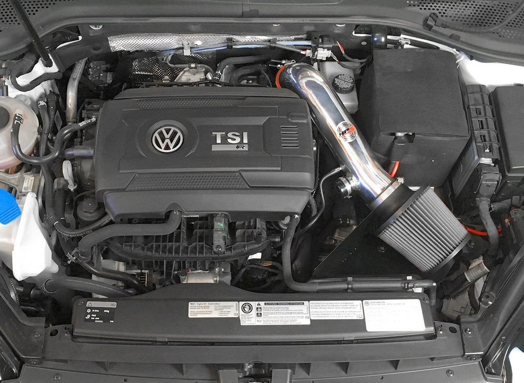 HPS Shortram Air Intake Kit 2015-2017 Volkswagen Golf 1.8T TSI Turbo, Includes Heat Shield, Black