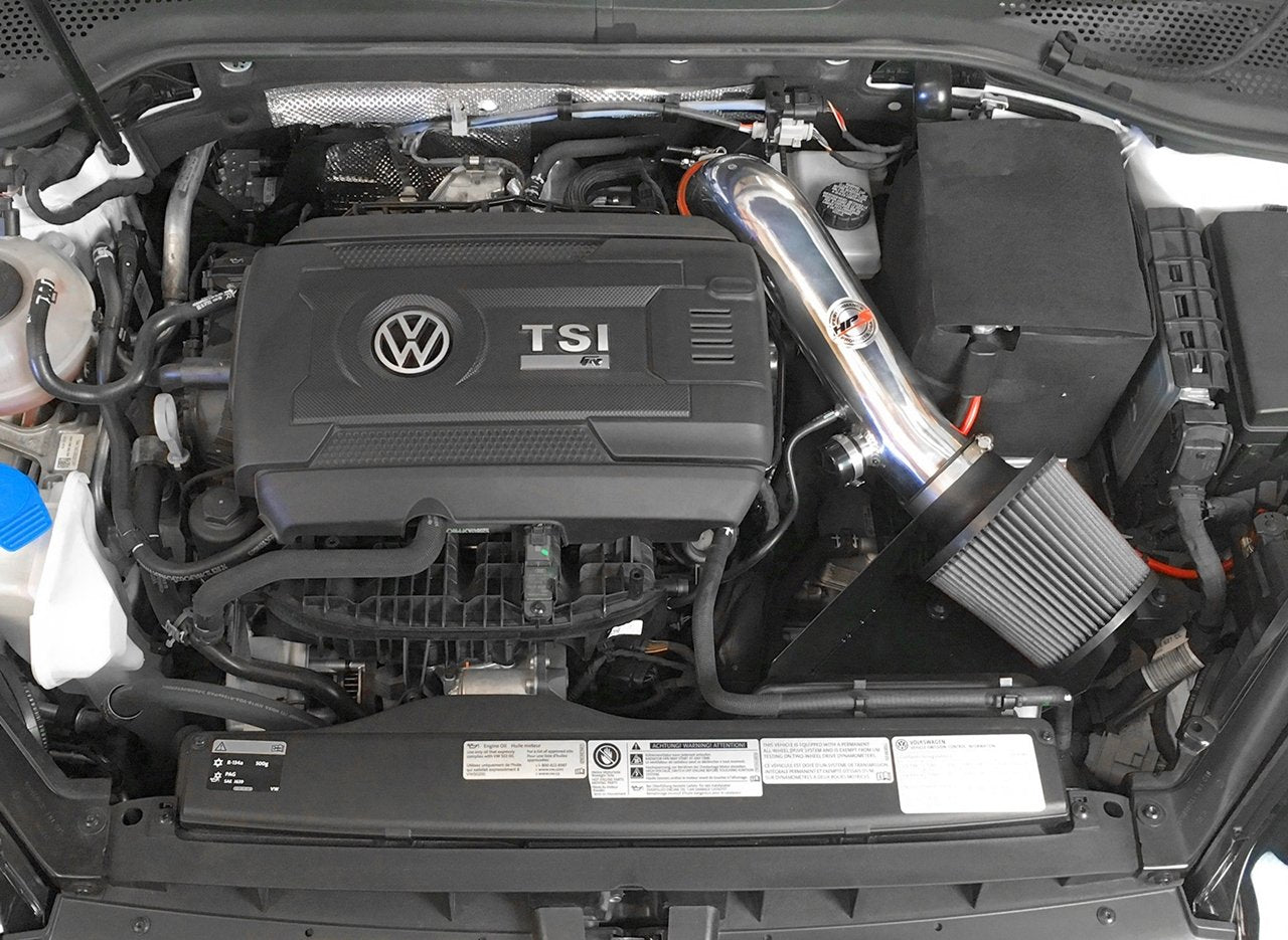 HPS Shortram Air Intake Kit 2015-2017 Volkswagen Golf 1.8T TSI Turbo, Includes Heat Shield, Black