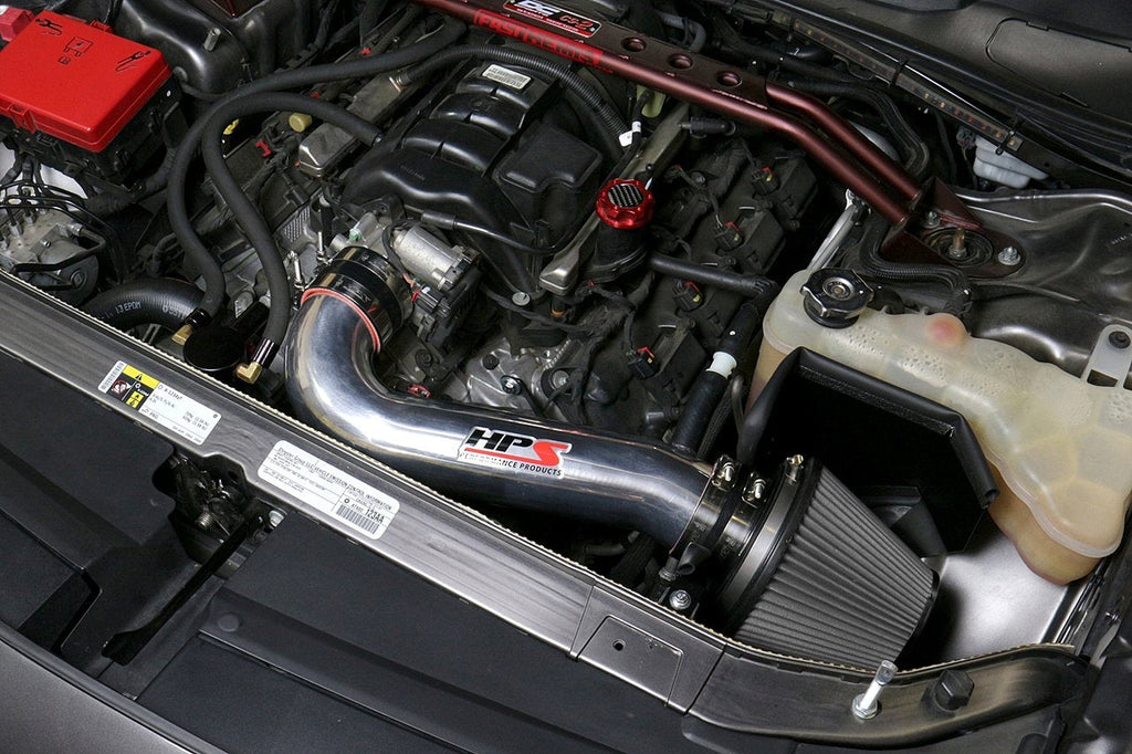 HPS Shortram Air Intake Kit 2011-2017 Dodge Challenger 5.7L V8 except Shaker Hood, Includes Heat Shield, Blue
