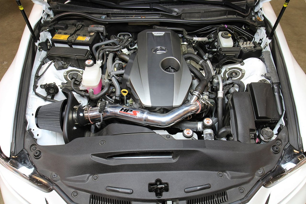 HPS Shortram Air Intake Kit 2018-2019 Lexus RC300 2.0L Turbo, Includes Heat Shield, Blue