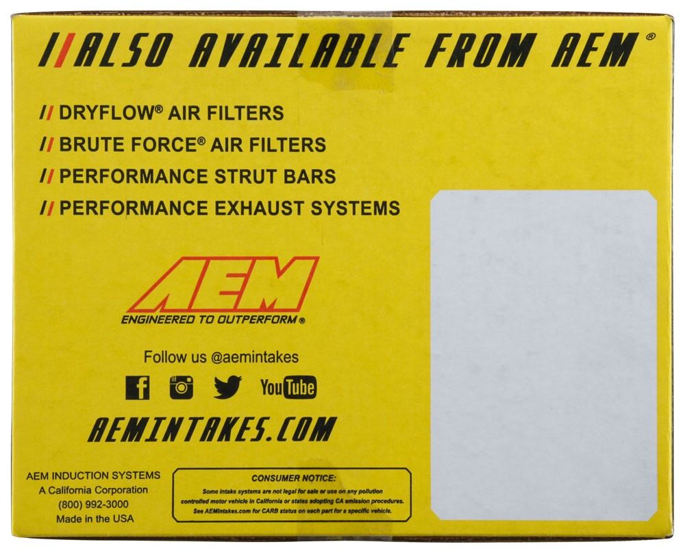 AEM Induction Cold Air Intake Syst em AIP21-403C
