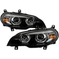 Spyder BMW X5 E70 07-10 Xenon/HID AFS High-Power LED Headlights - Black PRO-YD-BMWE7007AFSHIDAP-BK 5088239