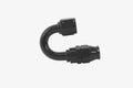 Aeromotive PTFE Hose End - AN-08 - 180 Deg - Black Anodized 15363