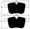 Porterfield Brake Pads for 2007 SAAB 9-3 Aero 2.8L 314mm F/Disc