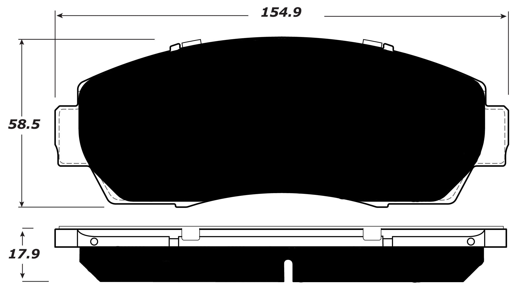 Porterfield Brake Pads for 2017 SUBARU LEGACY SEDAN 2.5i