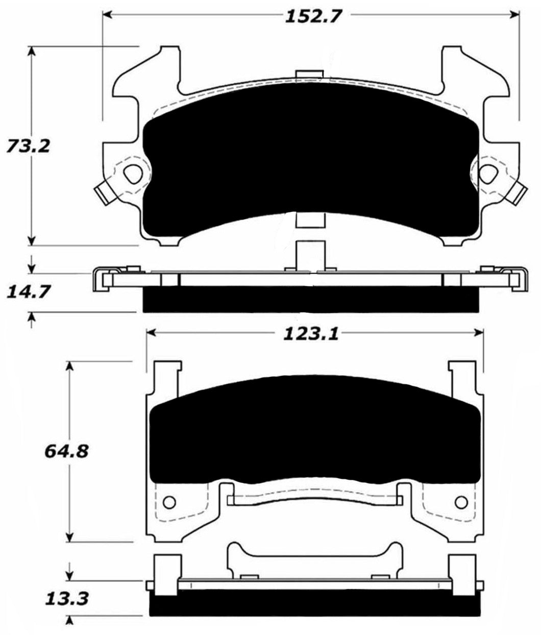 Porterfield Brake Pads for 1992 CHEVROLET S-10 PICKUP 4WD