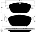 Porterfield Brake Pads for 2017 AUDI A7/A7 Quattro w/356mm Front Discs