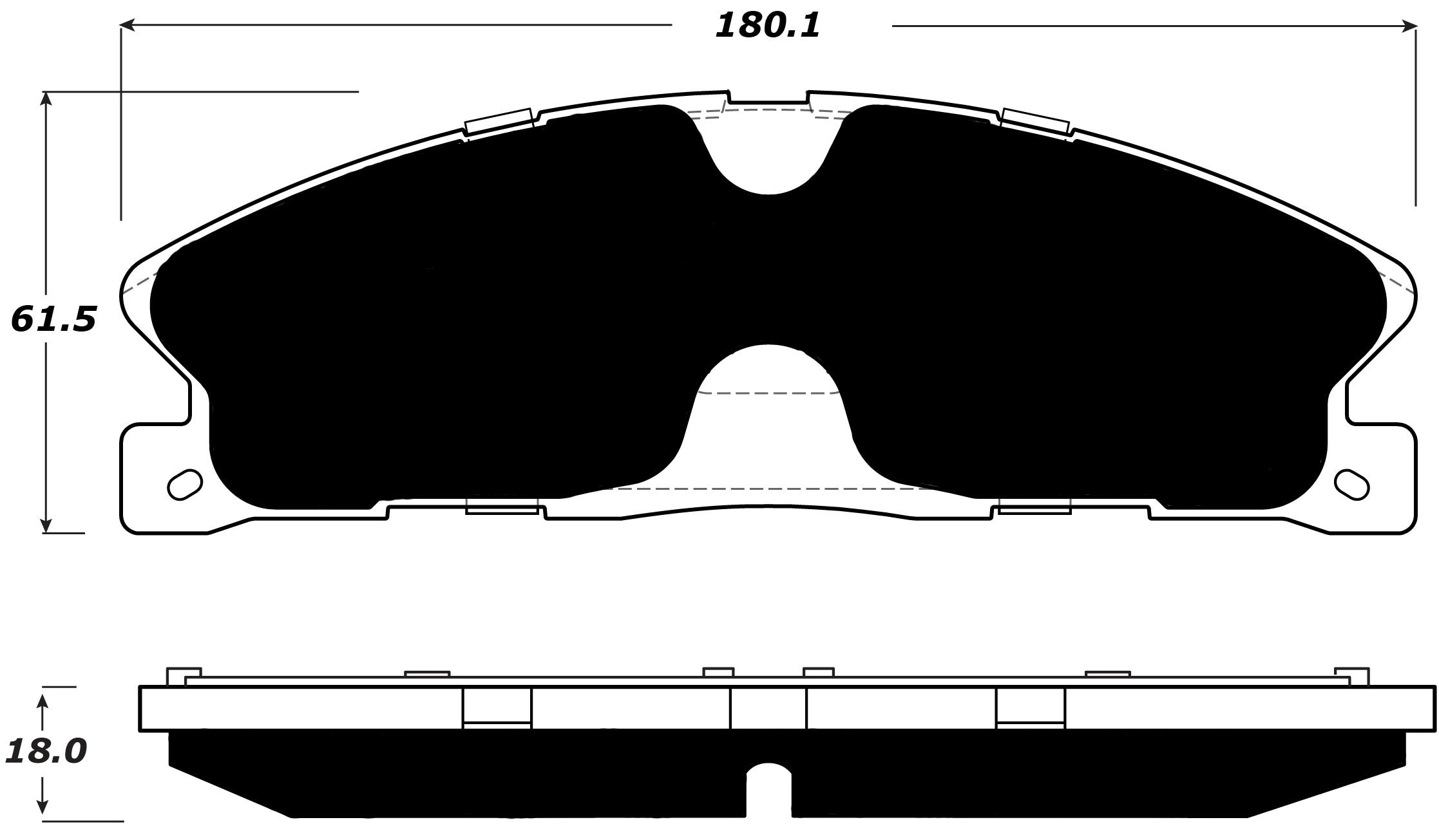 Porterfield Brake Pads for 2013 FORD TAURUS Police