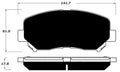 Porterfield Brake Pads for 2012 JEEP CHEROKEE 4 Cyl Single Piston Frt Cal