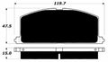 Porterfield Brake Pads for 1988 TOYOTA CELICA GTS w/o abs