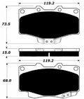 Porterfield Brake Pads for 1990 TOYOTA Pickup 4WD