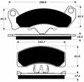 Porterfield Brake Pads for 1990 FORD MUSTANG V8