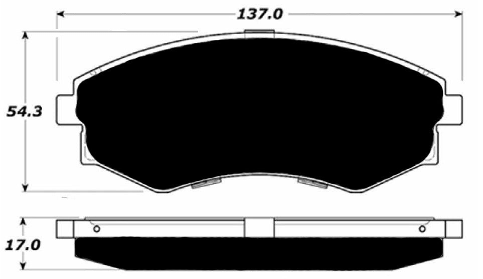 Porterfield Brake Pads for 2000 HYUNDAI ELANTRA R/Drum