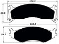 Porterfield Brake Pads for 1994 PLYMOUTH ACCLAIM - rear disc brakes, 14"