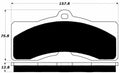 Porterfield Brake Pads for 1979 CHEVROLET CORVETTE Single Pin