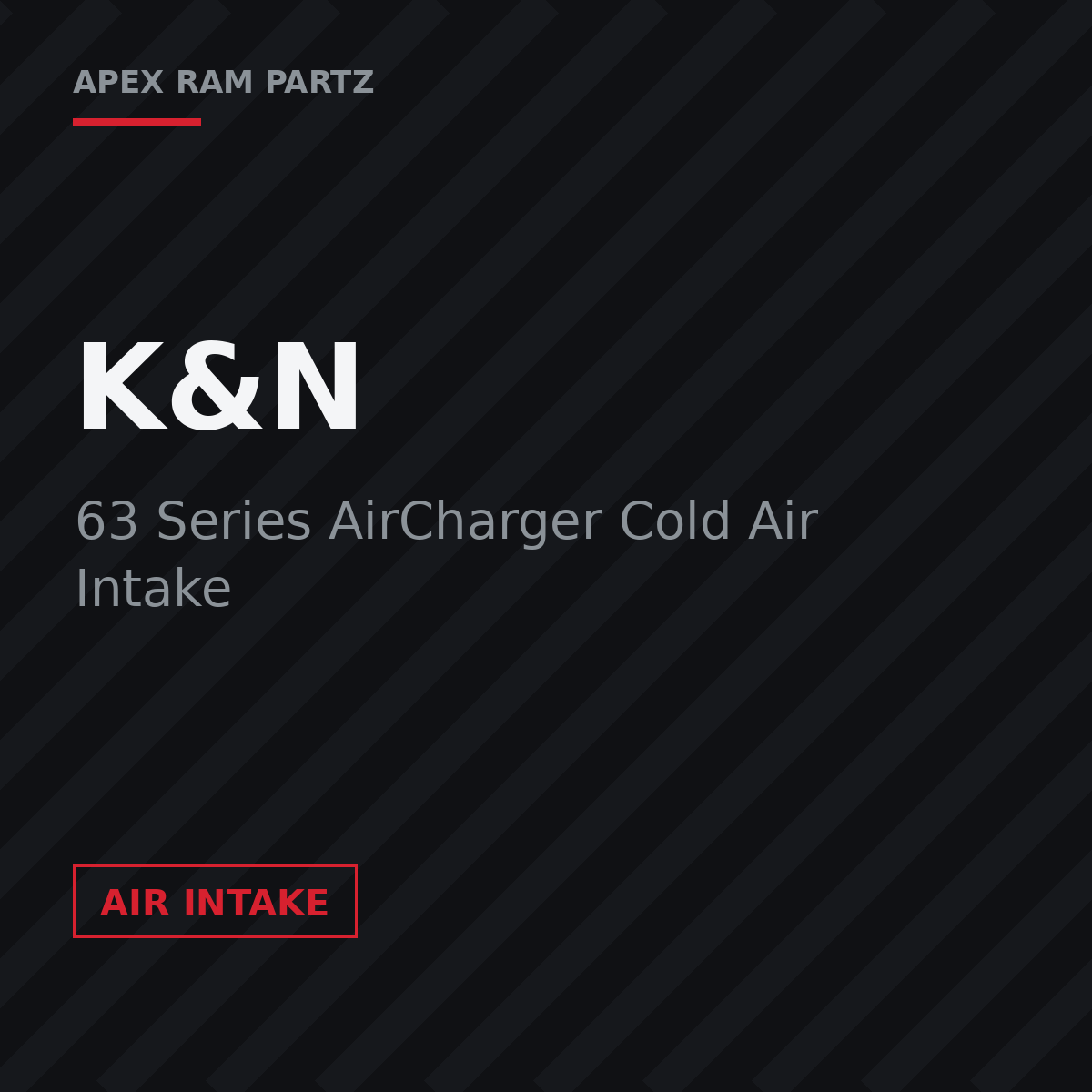 K&N 63 Series AirCharger Cold Air Intake