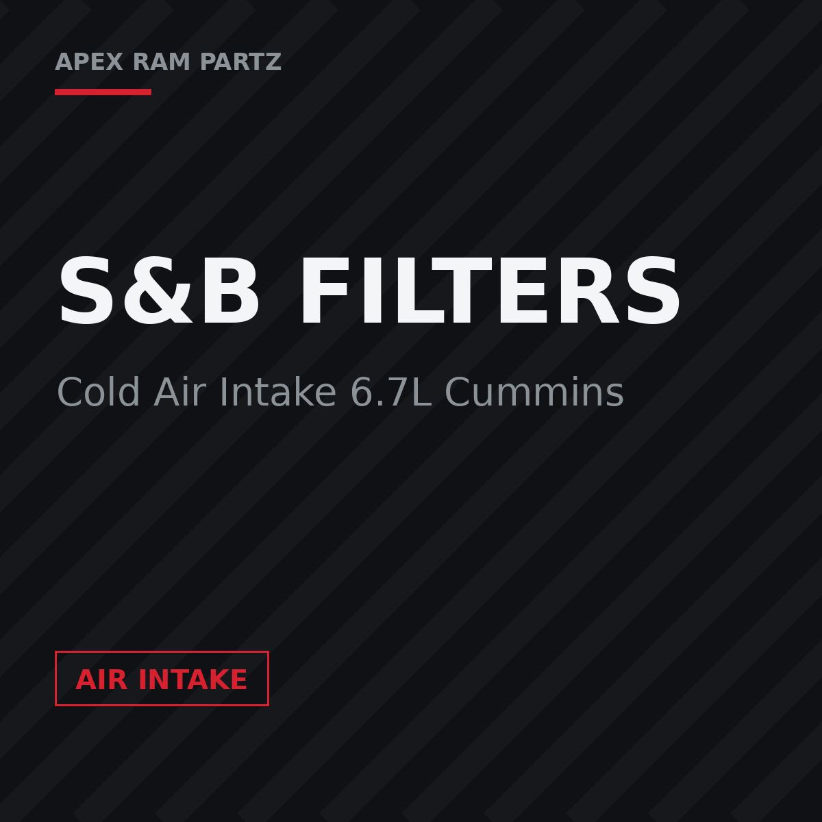S&B Filters Cold Air Intake