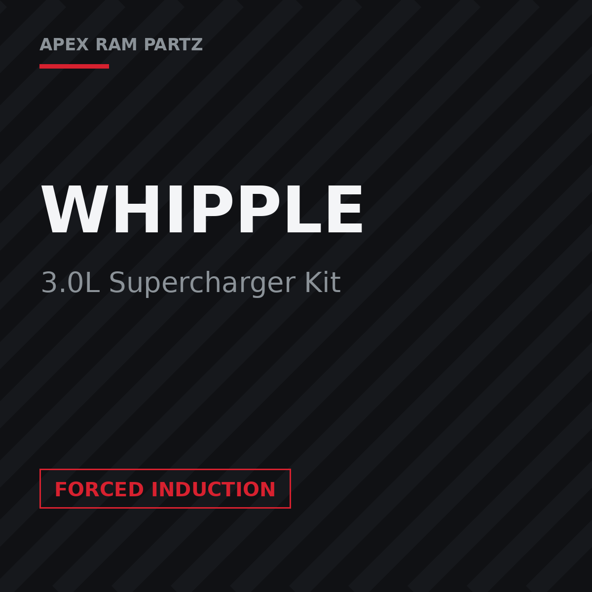 Whipple 3.0L Supercharger Kit