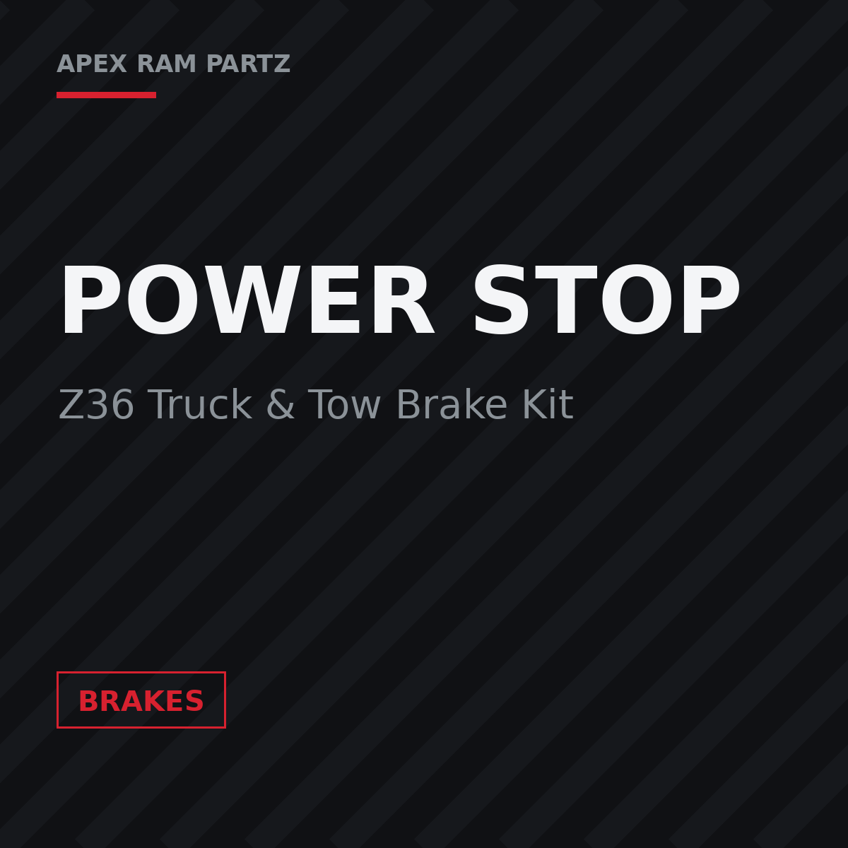 Power Stop Z36 Truck and Tow Brake Kit