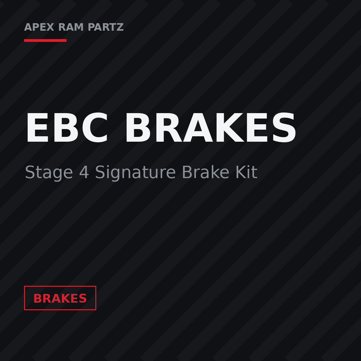 EBC Stage 4 Signature Brake Kit