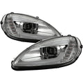 SPYDER 05-13 Chevy Corvette C6 Projector Headlights Seq LED Turn Signal w/SB DRL Parking Light 5087928