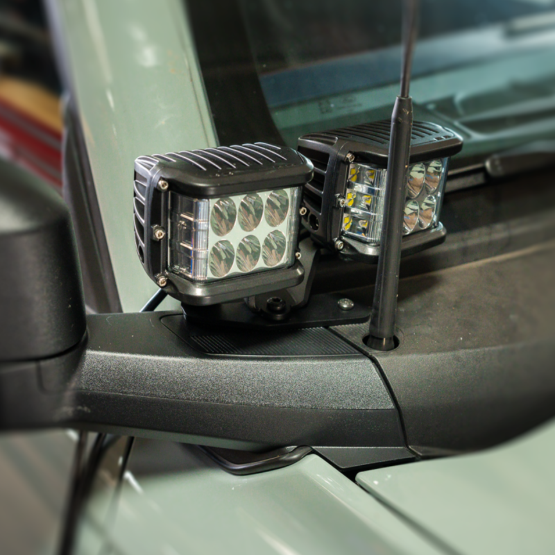 Cali Raised LED Cali Raised 2021+ Ford Raptor Ditch Light Mount Kit - 2 3X2 18W Led Pods/2 3X2 18W Amber Led Pods CR4027