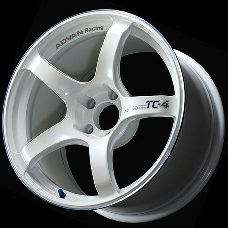 Advan TC4 18x7.5 / +42 Offset / 5x112 / 66.5mm Bore / Racing White Metallic and Ring YAD8F42MWMR