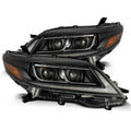 AlphaRex 11-21 Toyota Sienna LUXX LED Proj Headlights Plank Style Black w/Seq Signal/DRL 880766 *Discontinued